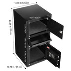 3.6 Cubic Feet Drop Safe, Large Capacity Front Drop Slot Safe Box with Digital Keypad, Heavy Duty 3 Tiers Cash Depository Box