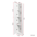 Elegant White Freestanding Cabinet with Inadjustable Shelves and Two Doors for Kitchen and Dining Room - Grand Goldman Shop