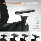 Big and Tall Office Chair with Wide Thick Seat Cushion for Heavy People Ergonomic Computer Mesh Desk Chairs with 4D Armrests,