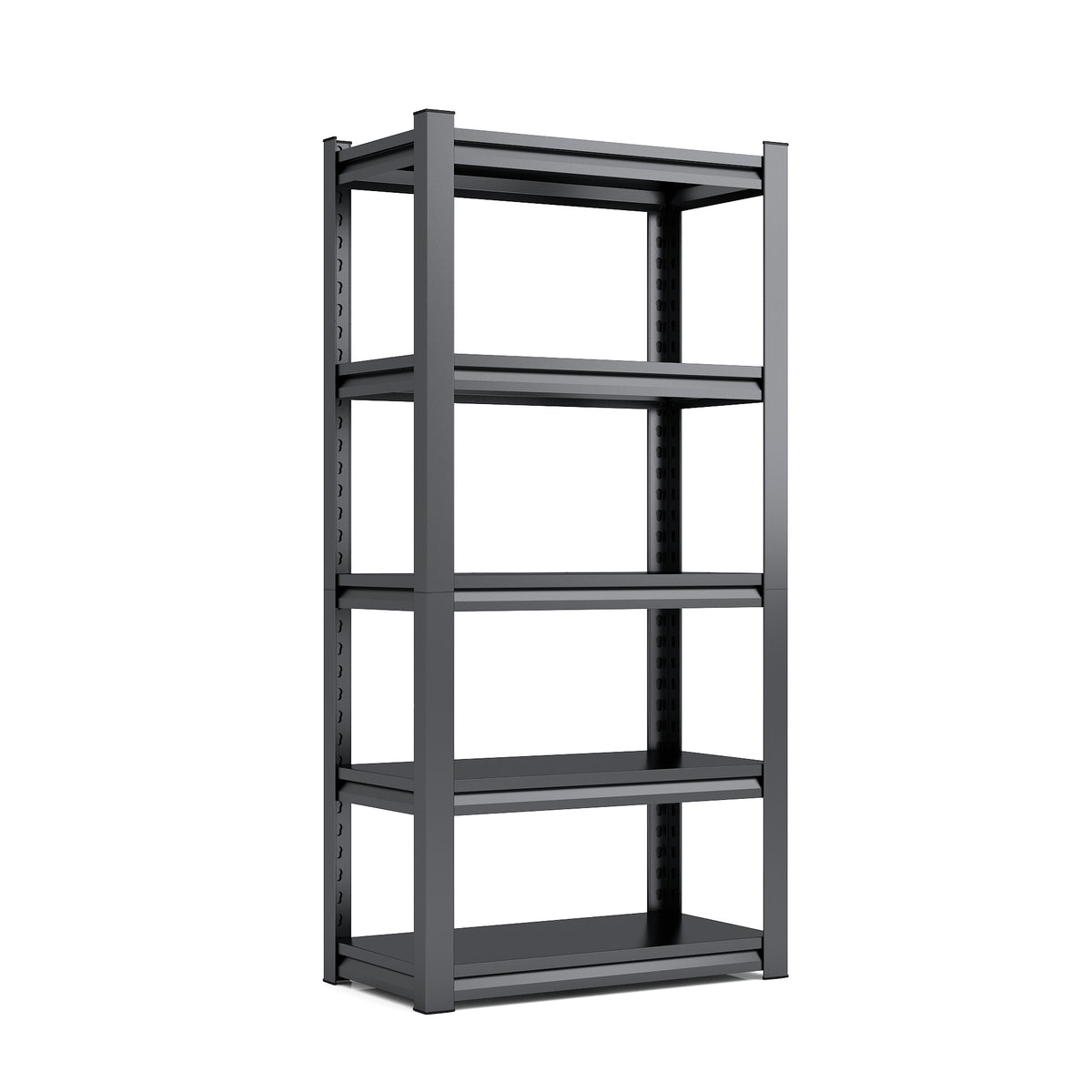 Industrial Heavy-Duty 5 Tier Metal Garage Shelving Unit, 2000LBS Capacity, Adjustable Storage Rack, Black, 31.5'W x 15.7'D x 63'H - Grand Goldman Shop