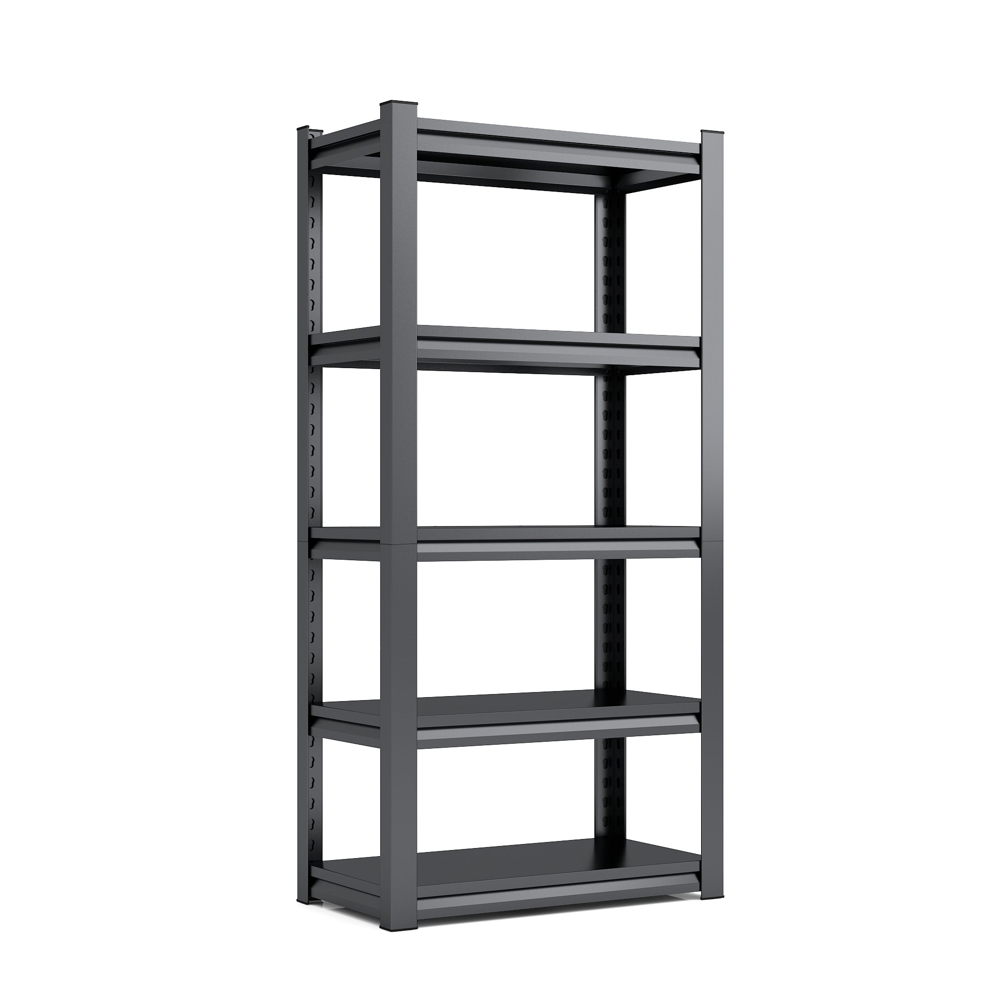 Industrial Heavy-Duty 5 Tier Metal Garage Shelving Unit, 2000LBS Capacity, Adjustable Storage Rack, Black, 31.5'W x 15.7'D x 63'H - Grand Goldman Shop