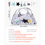 Baby Play Gym Mat Tummy Time Activity Mat with 6 Sensory Toys 34.4' x 34.4' | Premium Home Decor - Grand Goldman