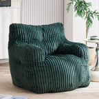 010-Soft Fluffy Corduroy Fabric Bean Bag Chair Filled With Memory Sponge,Green - Grand Goldman Shop