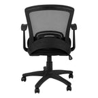 Office Chair, Adjustable Height, Swivel, Ergonomic, Armrests, Computer Desk, Work, Black Mesh, Black Metal, Contemporary, Mod