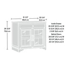 Library Base with 2 Glass Doors and Spacious Drawer, Brown finish | Premium Home Decor - Grand Goldman