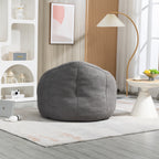 Bedding Bean Bag Sofa Chair with High-Pressure Foam and Footrest, Grey Microfiber - Grand Goldman Shop