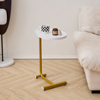Modern White C-shaped Side Table Set, Versatile End Table for Couch and Bed, Compact Design for Small Spaces - Grand Goldman Shop