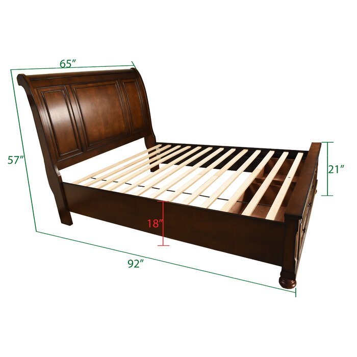 Baltimore Queen 4 Piece Bedroom Set Made With Wood in Dark Walnut - Grand Goldman Shop