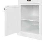 67' Modern Executive Desk,Computer Desk with 2 Wooden Doors Storage Cabinet and 3 Drawers, Rectangle Home Office Desk  ,Readi