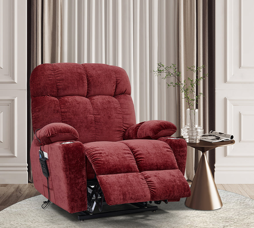 Liyasi Dual OKIN Motor Power Lift Recliner Chair  for Elderly Infinite Position Lay Flat 180° Recliner with Heat Massage - Grand Goldman Shop
