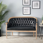French Country Chesterfield Style Tufted Loveseat - Grand Goldman Shop