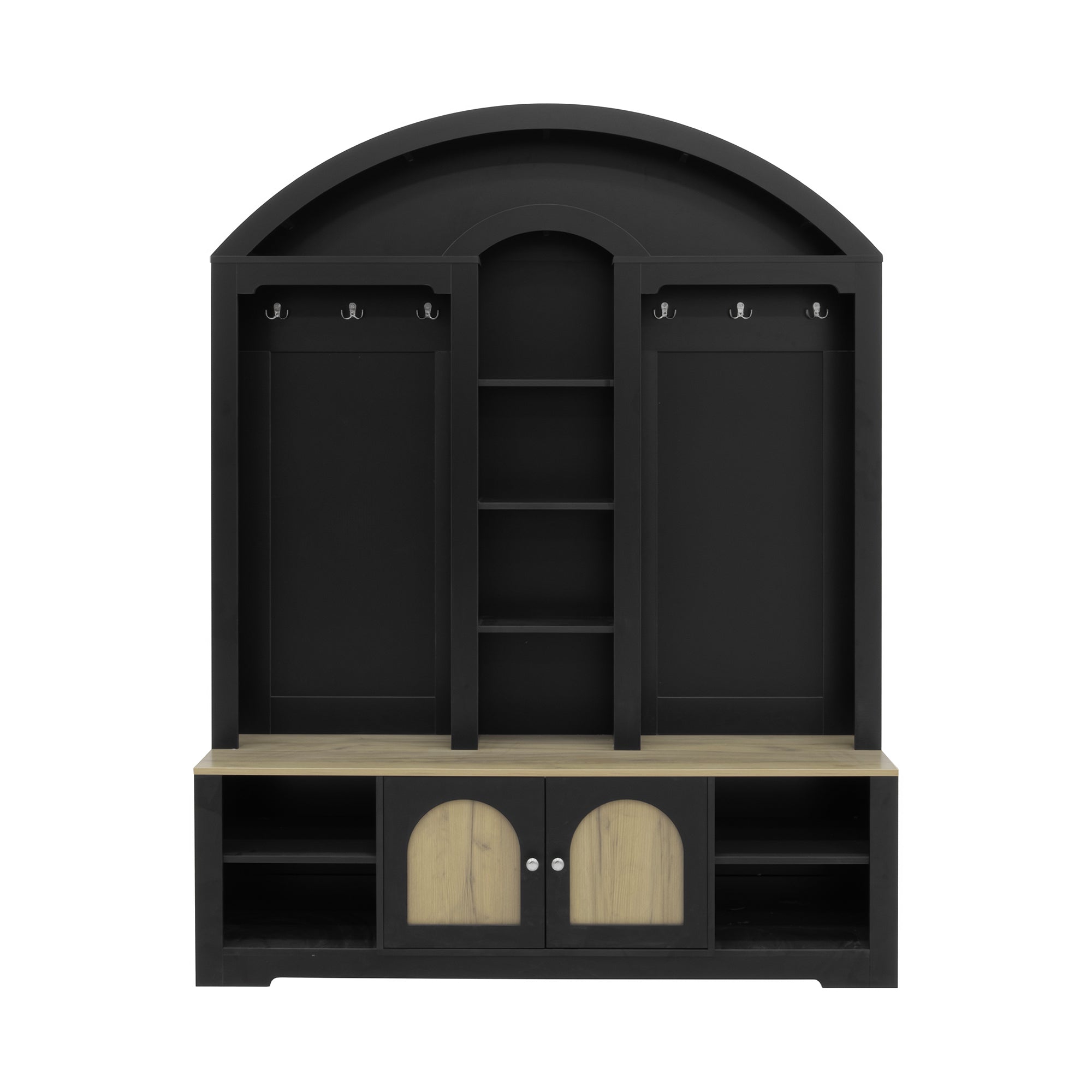 Multi-functional wardrobe/entrance wardrobe, equipped with shoe racks, clothes hangers and hooks. Wardrobe - A wardrobe is made of sturdy medium-density fiberboard with modern design and practical sto - Grand Goldman Shop