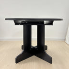 Farmhouse Kitchen Dining Table 59x43 Inch Expandable Oval Top with Removable Leaf Black MDF - Grand Goldman Shop