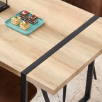 Rustic Industrial Rectangular Wood Dining Table For 4-6 Person, With 1.5' Thick Engineered Wood color Tabletop and Black Metal Legs,Desk For Kitchen Dining Living Room, 55.1' x 31.4'x 29.9'1529W115172 - Grand Goldman Shop