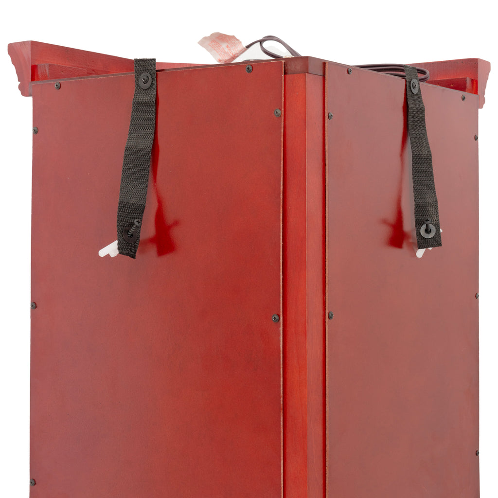 Corner Curio Cabinet Lighted Corner Display, Glass Display Shelf Shelving Bar cabinet with Tempered Glass Door, Bar Cabinet,Cabinet with Adjustable Shelf Glass Cabinet Shelves Bead Bulb Included - Grand Goldman Shop