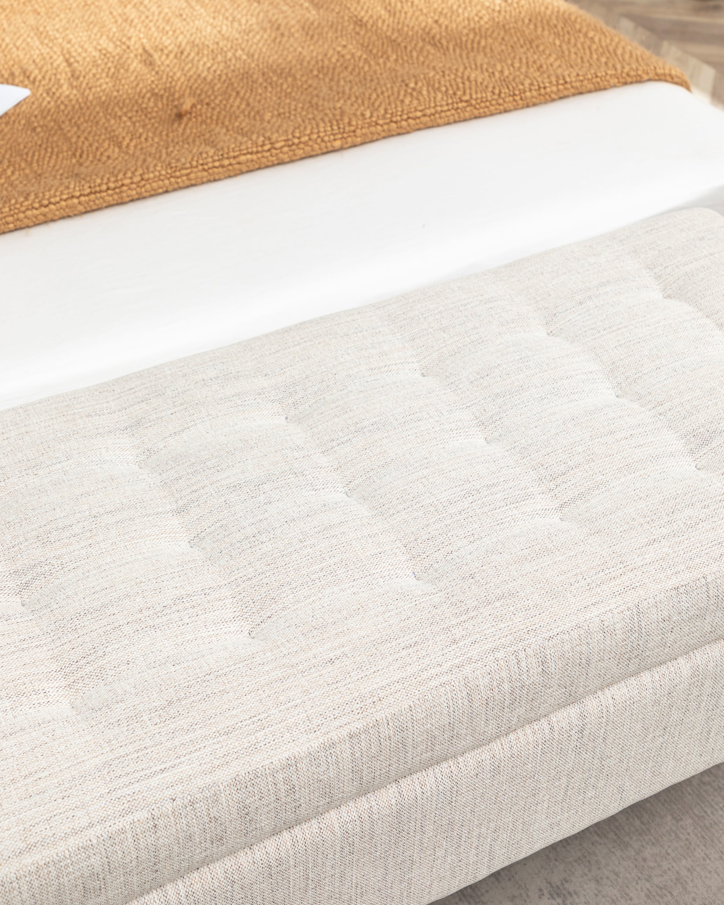 Storage Bench with Storage Bench for Bedroom End of Bed Bench Foot of Bed Bench Entryway Bench Storage Ottoman Bench 43.7' W x 18.1' D Off White Bench - Grand Goldman Shop