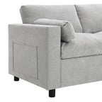 [VIDEO]86.5'' Chenille Modular Sectional Sofa with Storage Pockets, 5 Seat U Shaped Couch Set with Pillows,Free Combination,Modern Cloud Sofa with 2 Movable Ottoman for Living Room,Apartment,3 Colors - Grand Goldman Shop