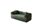 78.8' Compression Sofa,Convertible Floor Sofa Bed-with Pillow Back Support Armrest,Comfy Futon Couch Sleeper Bed,Loveseats Boneless Modular Sectional Sofa,Corduroy fabric,for Living Room,Bedroom,Green - Grand Goldman Shop