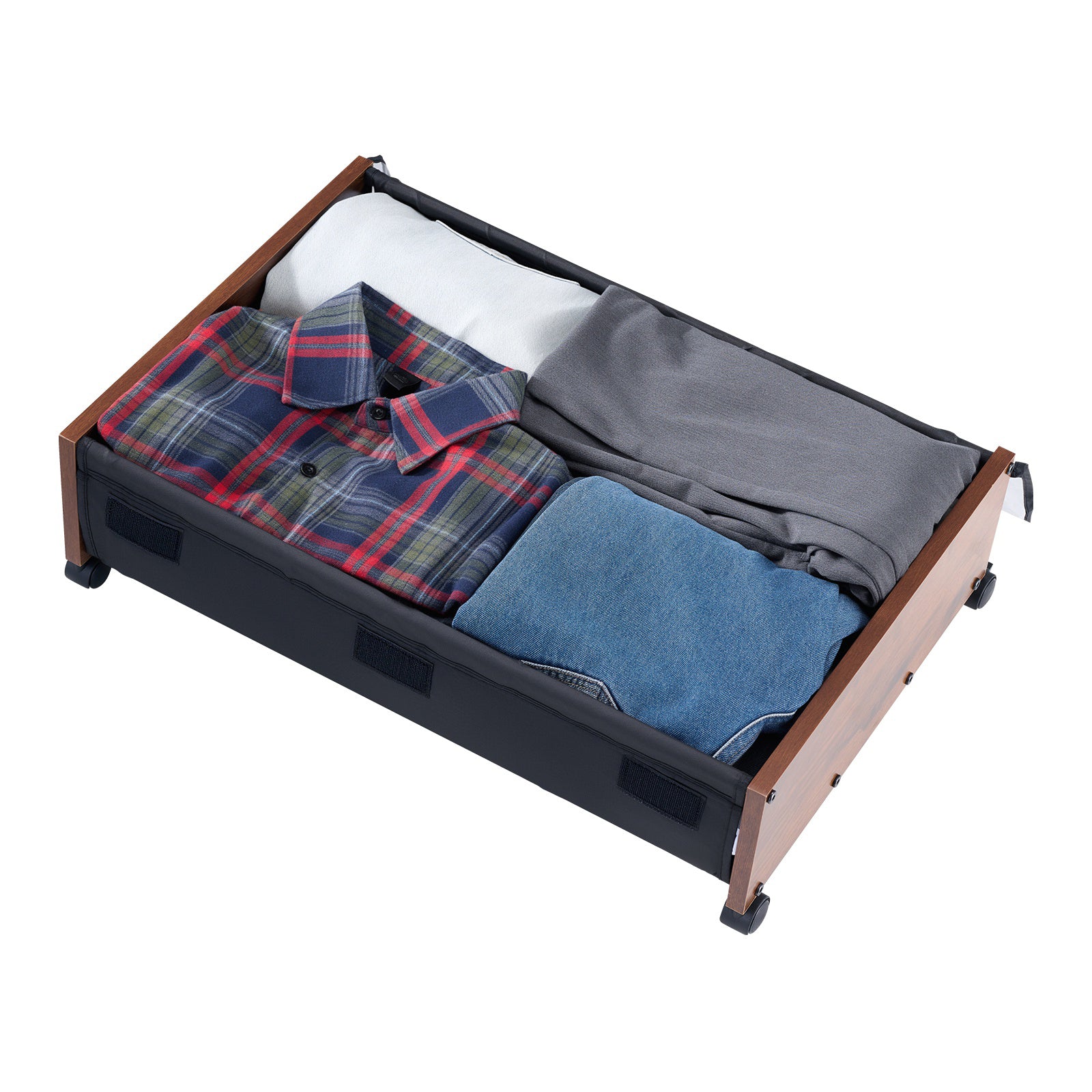 Under Bed Storage with Wheels 25.6x18.1x7.1 Inch Rolling Storage Bags 2 Pack - Grand Goldman Shop