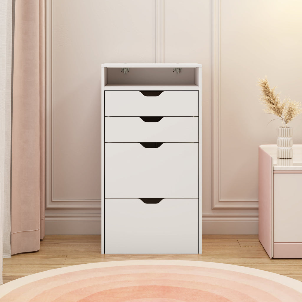 Dressing Table and Stool, 3-in-1 Multifunctional Dressing Table Set, Featuring Three-color Lighting Modes, HD Mirror, Two Sliding Drawers, and a Hidden Storage Stool - Grand Goldman Shop