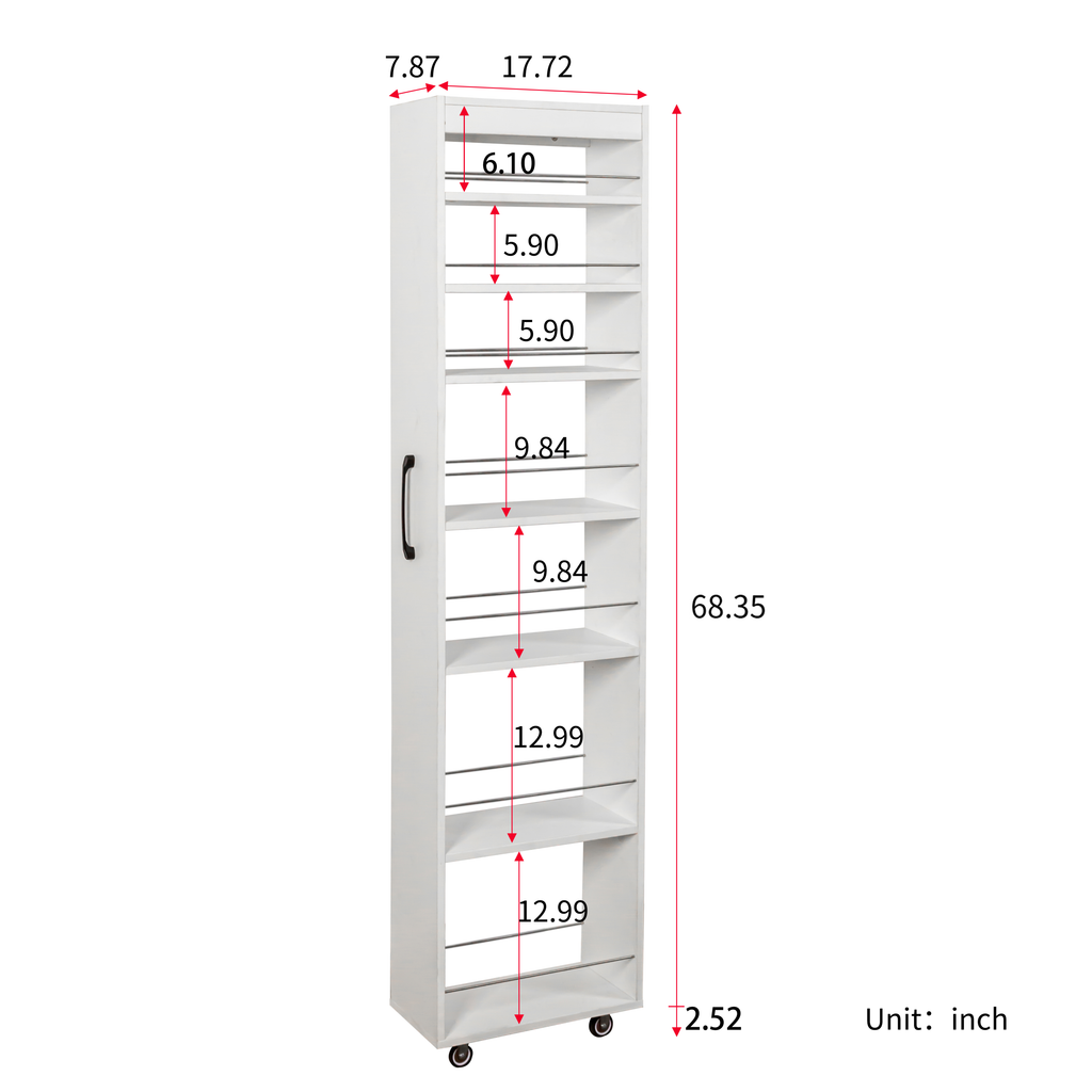 7 Tier multi-functional pull-out multi-tier storage Single-sided open shelf for Kitchen, Living Room & Narrow Spaces - Grand Goldman Shop
