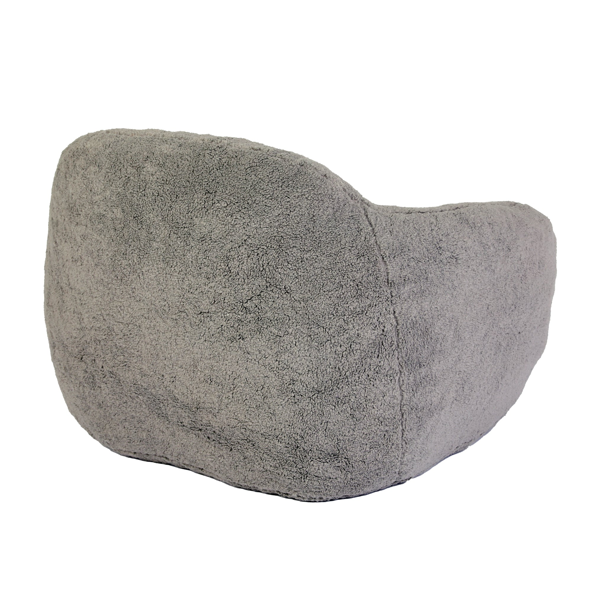 Giant Bean Bag Chair for Adults, Spacious Memory Foam Bean Bag Sofa with Armrests in Light Gray Teddy Fabric, Comfy Seating for Living Room or Bedroom - Grand Goldman Shop