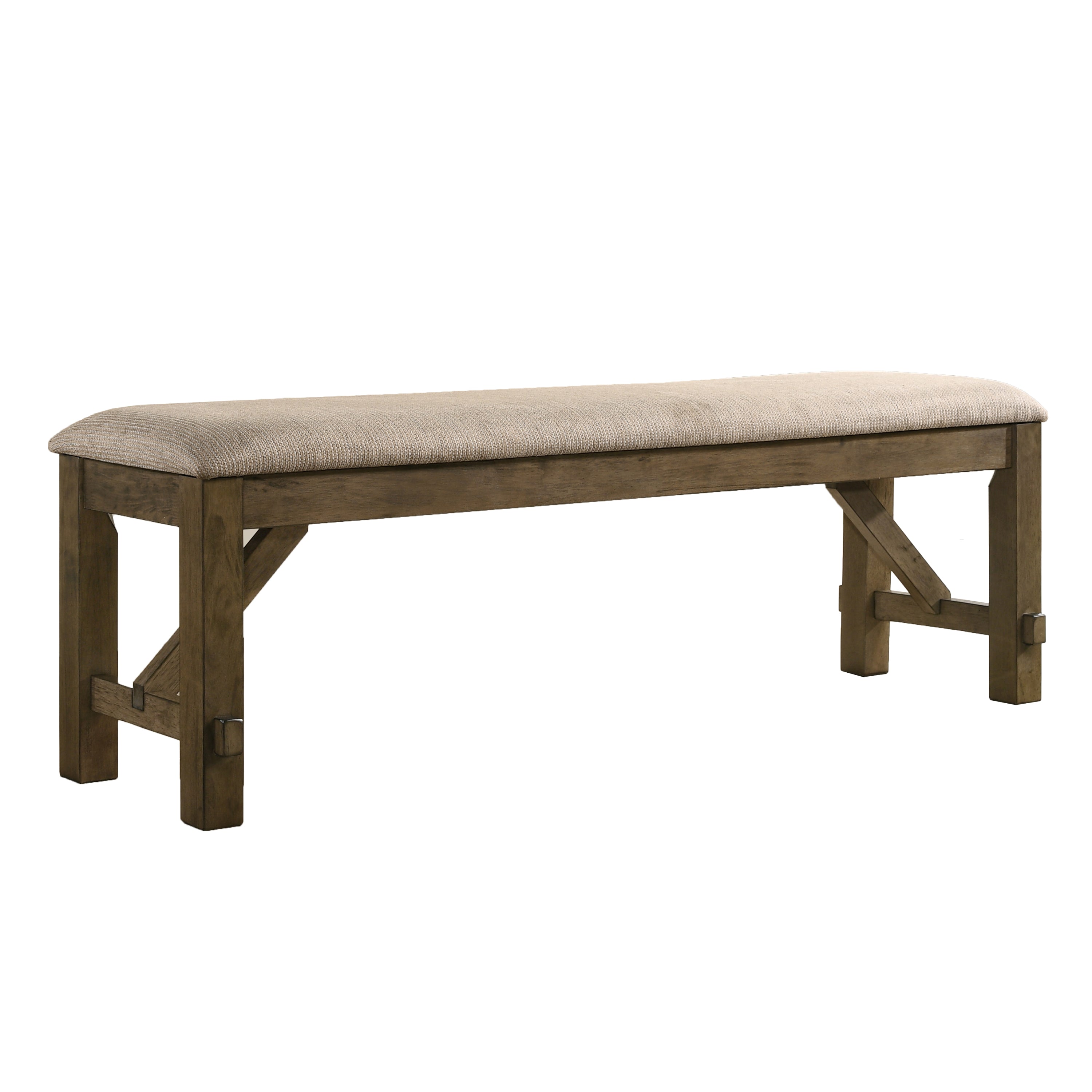 Raven Wood Fabric Upholstered Dining Bench - Grand Goldman Shop
