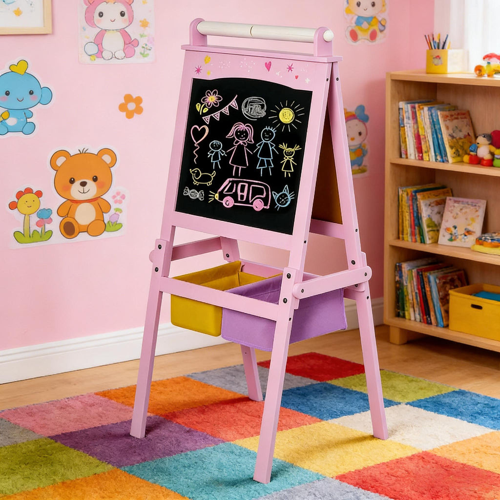 Kids Art Easel,Wooden Art Easel - Grand Goldman