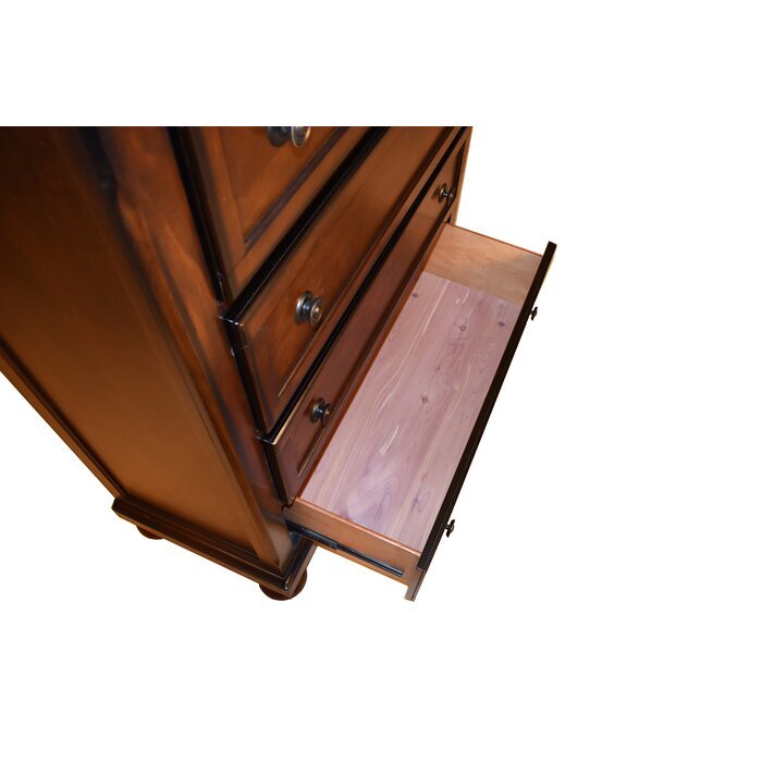 Baltimore Queen 5 Pc Storage Bedroom Set made with Wood in Dark Walnut - Grand Goldman Shop