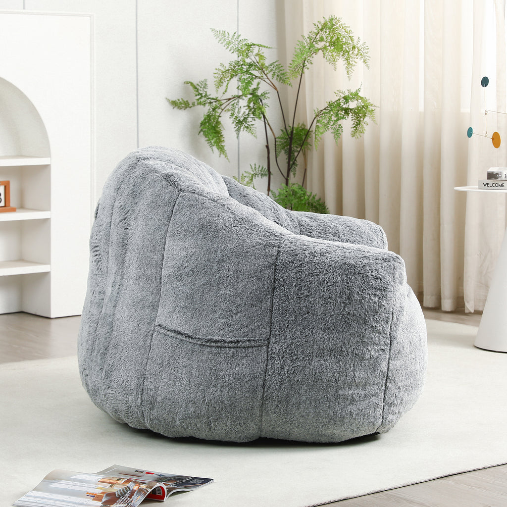 Beanbag Chair, Beanbag Sofa Chair with Armrests Stuffed High-Density Foam, Lazy Sofa Comfy Chairs Beanbag Chair for Adults in Living Room, Bedroom Reading - Grand Goldman Shop