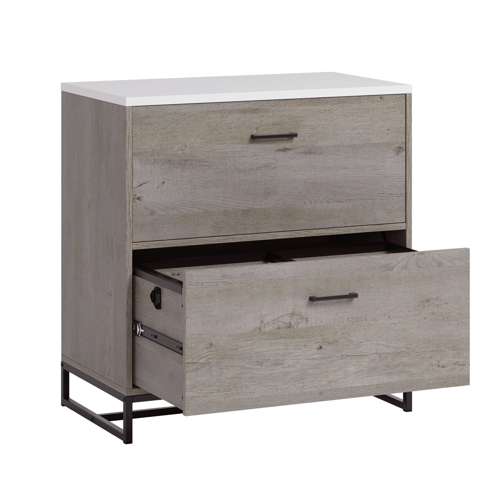 Lateral File with Full-Extension Slides, Brown finish - Grand Goldman