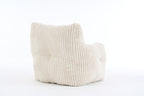 010-Soft Fluffy Corduroy Fabric Bean Bag Chair Filled With Memory Sponge,Beige - Grand Goldman Shop