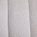 Modern Upholstered Armless Bed Bench, Channel Tufted Couch Daybed Chaise, Ivory Chenille, 69.7' Wide - Grand Goldman Shop