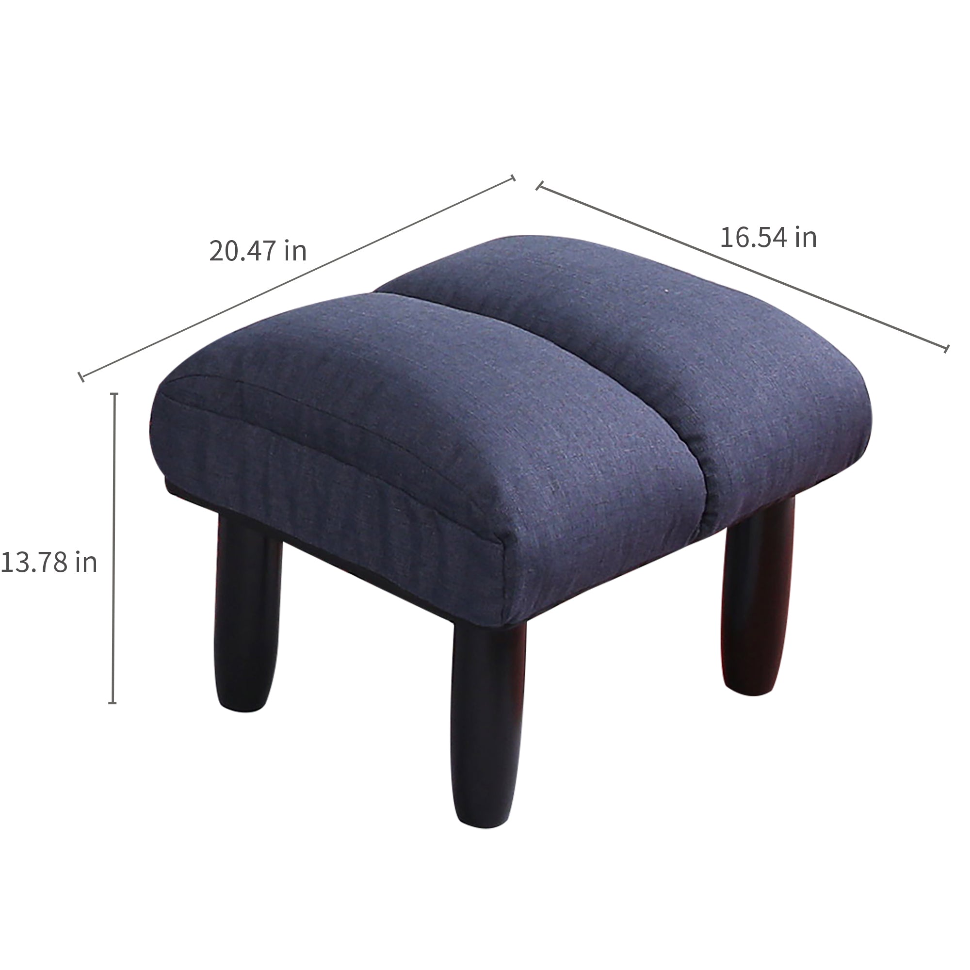 Navy Adjustable Japanese Reclining Floor Chair Sofa with Metal Frame for Living Room & Balcony - Grand Goldman Shop