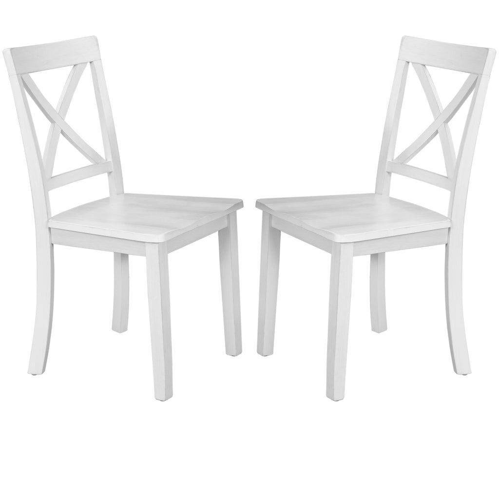 Orisfur. 5 Pieces Dining Table and Chairs Set for 4 Persons, Kitchen Room Solid Wood Table with 4 Chairs - Grand Goldman Shop