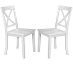 Orisfur. 5 Pieces Dining Table and Chairs Set for 4 Persons, Kitchen Room Solid Wood Table with 4 Chairs - Grand Goldman Shop