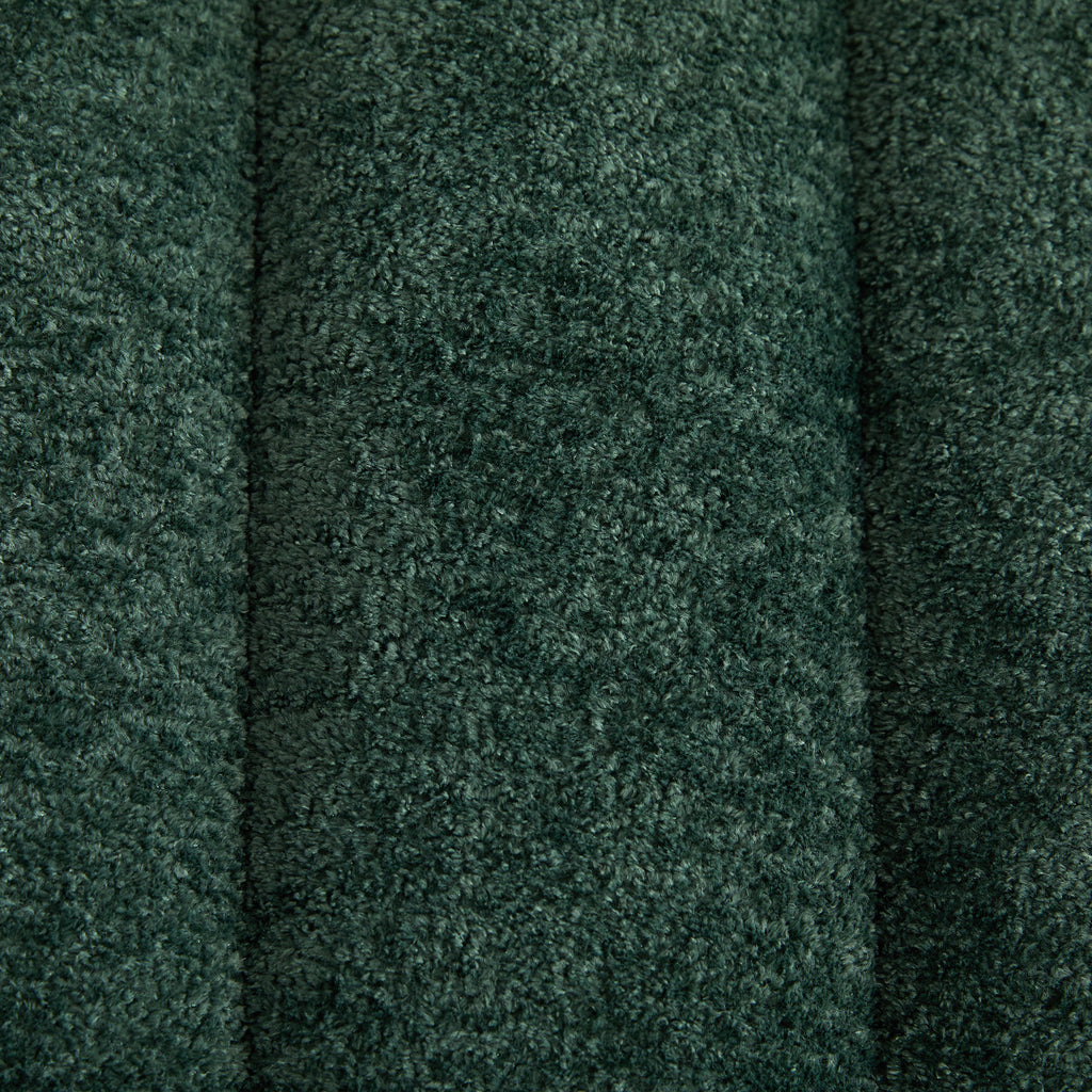 Modern Upholstered Armless Bed Bench with Channel Tufting in Green Chenille, 69.7' Wide - Grand Goldman Shop