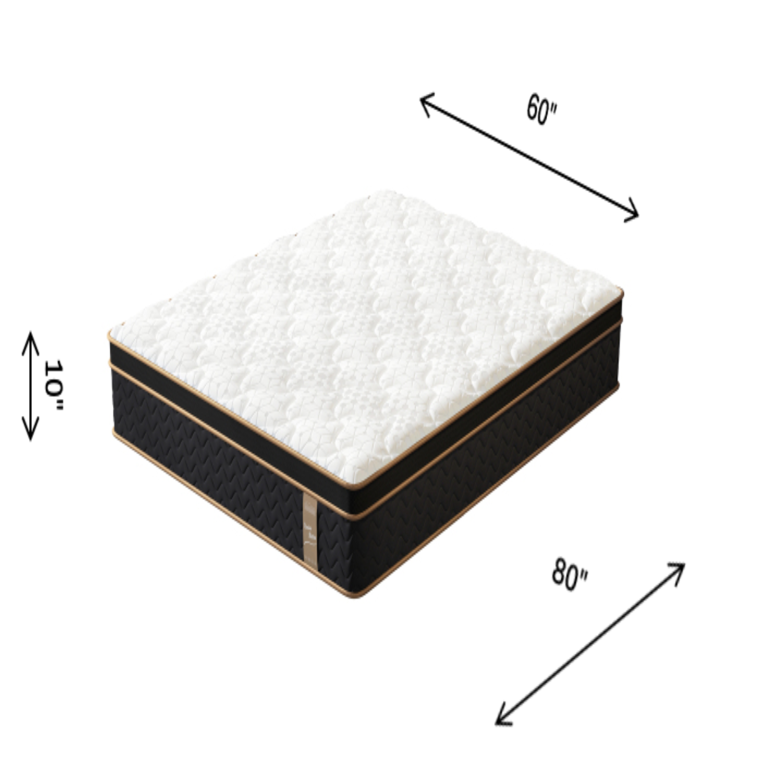 Queen Mattress, 10 Inch Plush Hybrid Mattress with Gel Memory Foam, Fiberglass-Free Mattress in a Box, Individual Pocket Spring-Motion Isolation-Edge Support, CertiPur-US Certified - Grand Goldman Shop