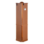 Curio Cabinet Lighted Glass Display Curio Cabinet w/Tempered Glass Doors and Shelves, Crown Corner Cabinet with Bulb, Corner Storage Decoration for Living room and Bedroom OAK - Grand Goldman Shop