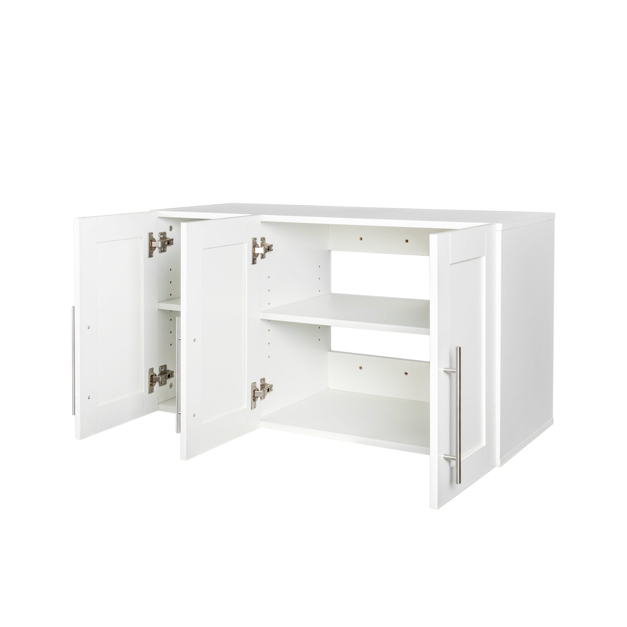 Stackable Wall Mounted Storage Cabinet, 15.75 'D x 35.43' W x 19.69 'H, White - Grand Goldman Shop