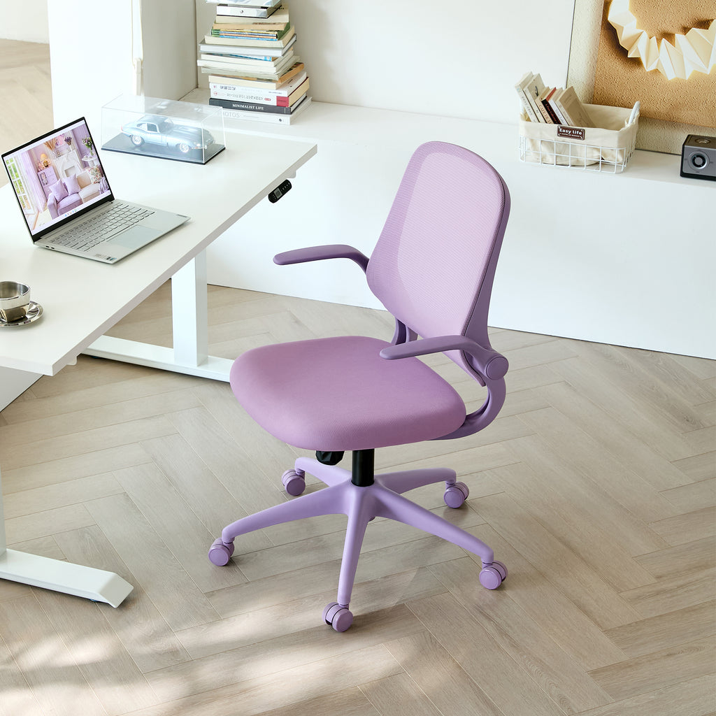 Ergonomic Color Office Chair 350LBS, Home Office, Mesh Back, Integrated Molded Foam, Comfortable Sitting, Flipping Armrest, F