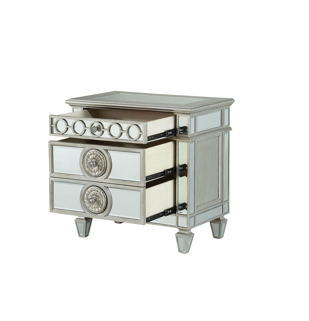 Varian Mirrored Nightstand - Grand Goldman Shop