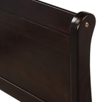 Minimalist Wood Platform Twin Bed Frame with Headboard and Footboard in Espresso - Grand Goldman Shop