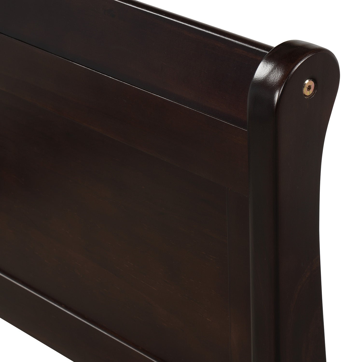 Minimalist Wood Platform Twin Bed Frame with Headboard and Footboard in Espresso - Grand Goldman Shop
