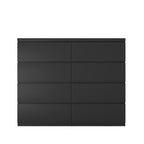 8 Drawers Dresser for Bedroom, Wood Bedroom Dresser Modern Drawer Chest, 8 Chest of Drawer, Tall Dresser for Closet, Dressers Organizer for Living Room, Closet,Black - Grand Goldman Shop