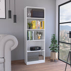 Vinton 4-Tier Bookcase with Modern Storage for Books and Decor, White | Premium Home Decor - Grand Goldman