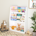3 Tier Kids Book Shelf,Kids Book Rack, Helps Keep Bedrooms, Playrooms, and Classrooms Organized,White | Premium Home Decor - 