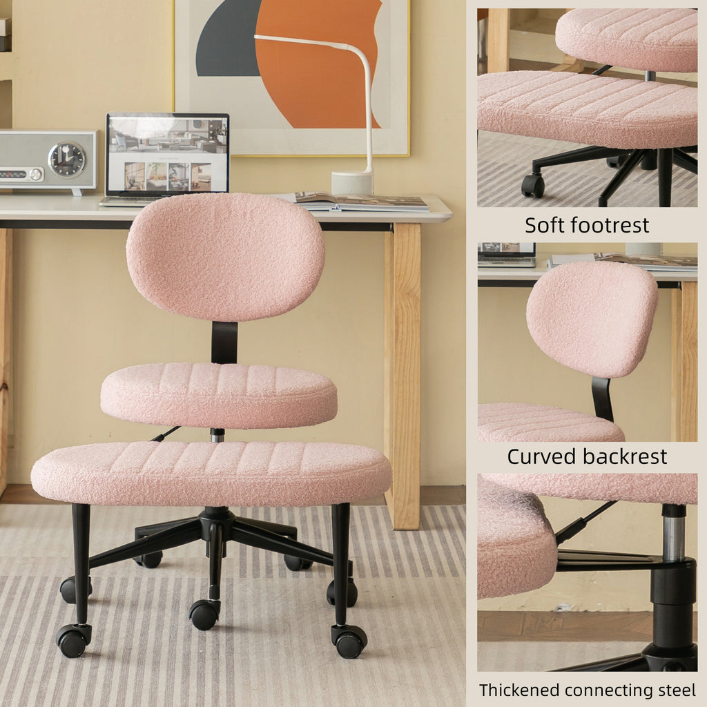 Ergonomic Office Chair – Multi-Position Cross Legged Design for Adults, Swivel Meditation & ADHD Fidget Desk Chair in Soft Bl