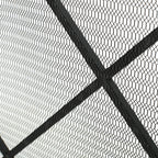 Minimalist Single Panel Iron Fireplace Screen with Diamond Design in Black - Grand Goldman Shop