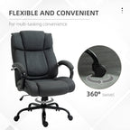 High Back Big and Tall Executive Office Chair 484lbs with Wide Seat, Computer Desk Chair with Linen Fabric, Adjustable Height